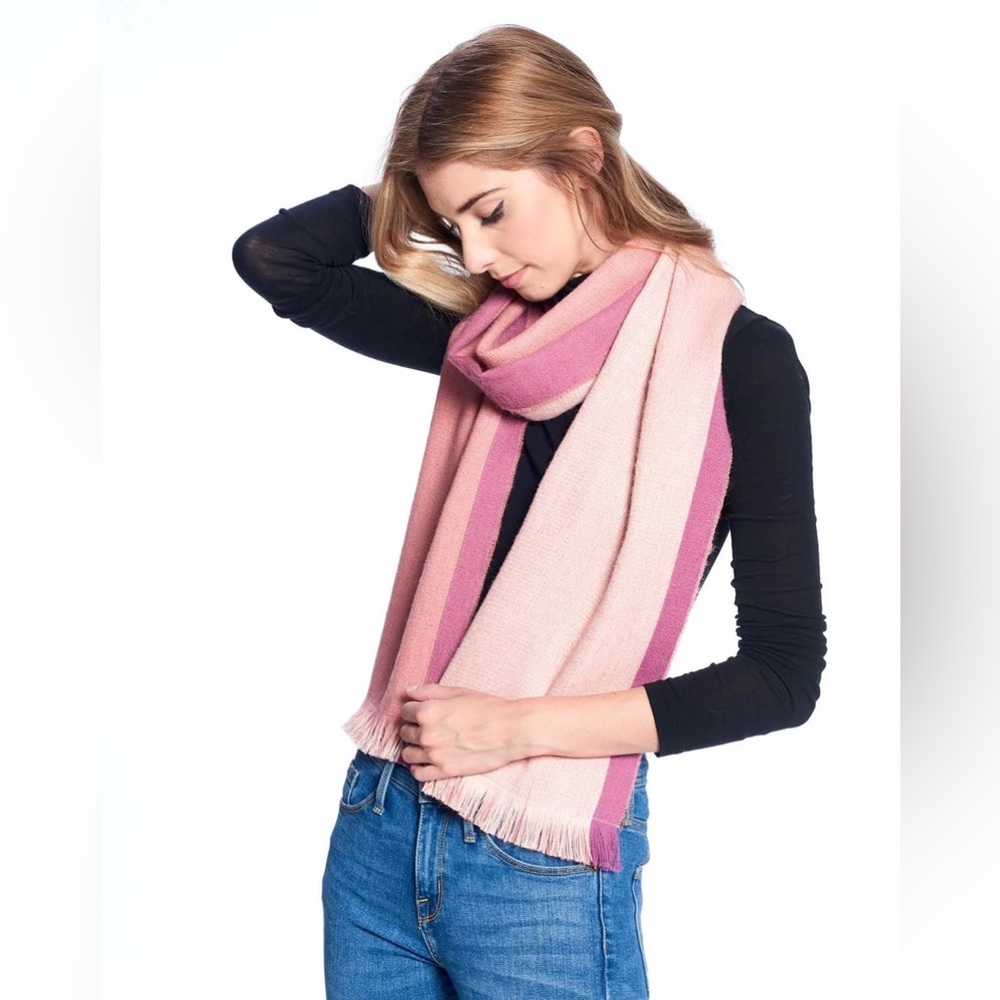 NWOT Shupaca light pink wool scarf